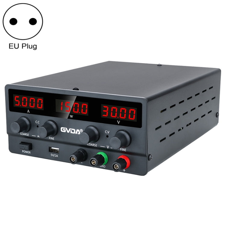 GVDA  SPS-H605 60V-5A Adjustable Voltage Regulator, Specification:EU Plug(Black)