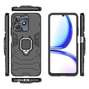For Realme C53 4G Magnetic Ring Holder PC + TPU Phone Case(Black)