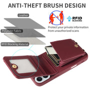 For iPhone 16 Plus Crossbody Lanyard Zipper Wallet Leather Phone Case(Wine Red)
