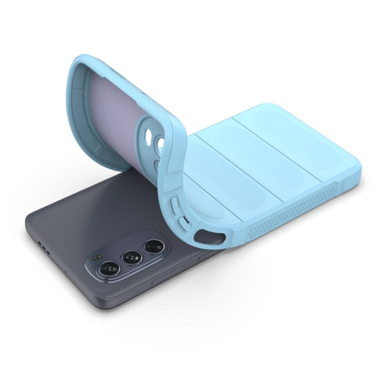For Motorola Moto G62 5G Magic Shield TPU + Flannel Phone Case(Grey)