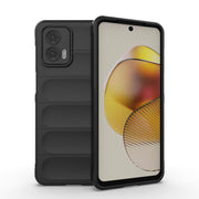 For Motorola Moto G73 5G Magic Shield TPU + Flannel Phone Case(Black)
