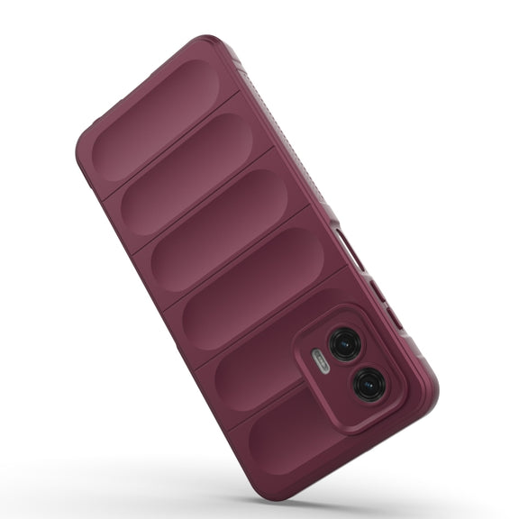 For Motorola Moto G73 5G Magic Shield TPU + Flannel Phone Case(Black)