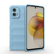 For Motorola Moto G73 5G Magic Shield TPU + Flannel Phone Case(Light Blue) - Motorola Cases by PMC TechLife | Online Shopping South Africa | PMC TechLife | Buy Now Pay Later Mobicred