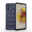 For Motorola Moto G73 5G Magic Shield TPU + Flannel Phone Case(Dark Blue) - Motorola Cases by PMC TechLife | Online Shopping South Africa | PMC TechLife | Buy Now Pay Later Mobicred
