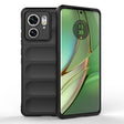 For Motorola Edge 40 5G Magic Shield TPU + Flannel Phone Case(Black) - Motorola Cases by PMC TechLife | Online Shopping South Africa | PMC TechLife | Buy Now Pay Later Mobicred