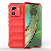 For Motorola Edge 40 5G Magic Shield TPU + Flannel Phone Case(Red)