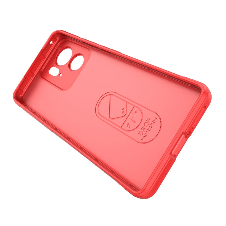 For Motorola Edge 40 5G Magic Shield TPU + Flannel Phone Case(Red)