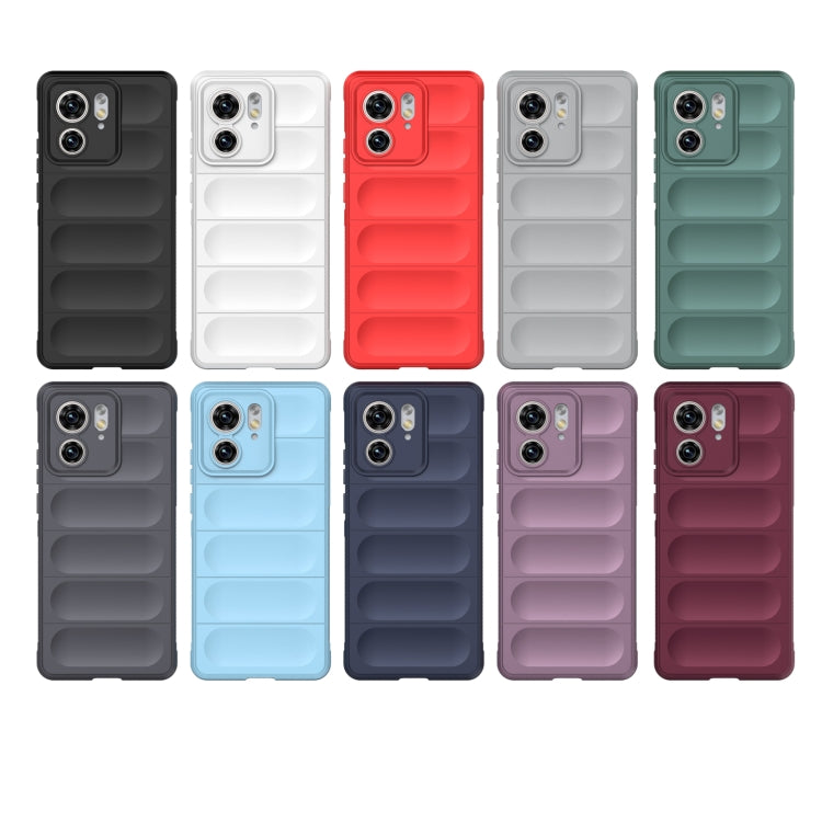 For Motorola Edge 40 5G Magic Shield TPU + Flannel Phone Case(Grey)