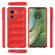 For Motorola Edge 40 5G Magic Shield TPU + Flannel Phone Case(Grey)