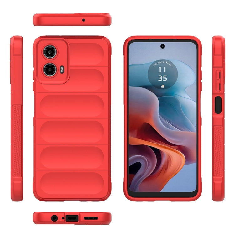 For Motorola Moto G34 5G Magic Shield TPU + Flannel Phone Case(Red)