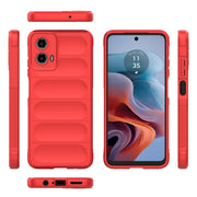 For Motorola Moto G34 5G Magic Shield TPU + Flannel Phone Case(Red)