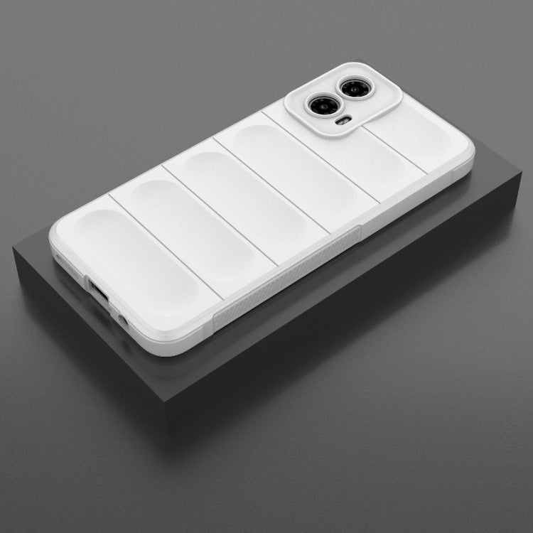 For Motorola Moto G34 5G Magic Shield TPU + Flannel Phone Case(White)