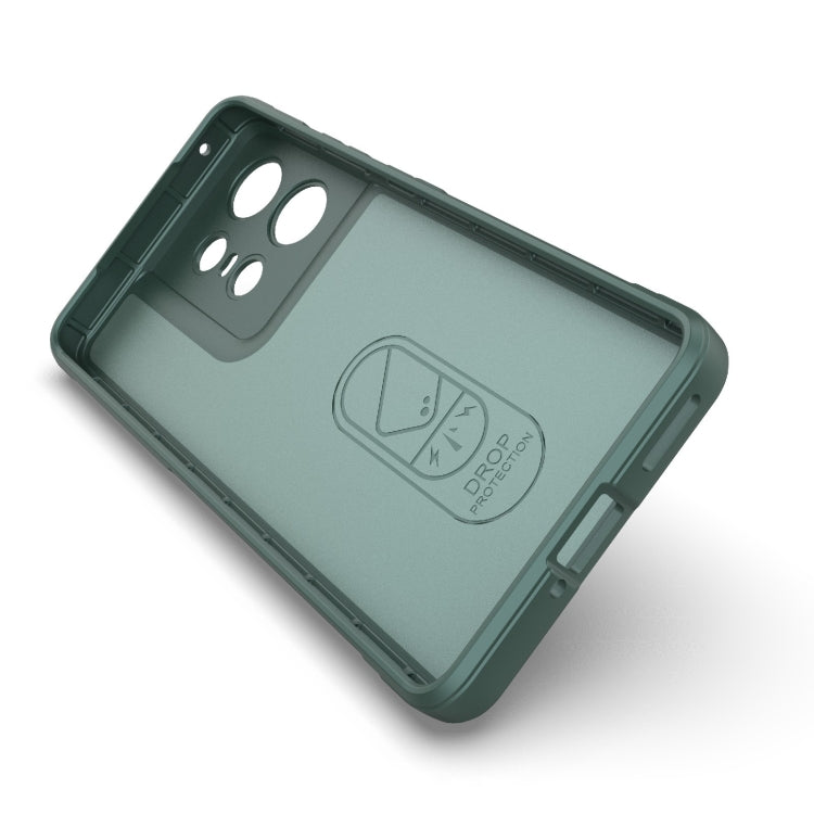 For Motorola Edge 50 Pro 5G Global Magic Shield TPU + Flannel Phone Case(Grey)