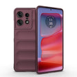 For Motorola Edge 50 Pro 5G Global Magic Shield TPU + Flannel Phone Case(Wine Red) - Motorola Cases by PMC TechLife | Online Shopping South Africa | PMC TechLife | Buy Now Pay Later Mobicred