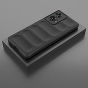 For Motorola Edge 50 Fusion 5G Global Magic Shield TPU + Flannel Phone Case(Black)