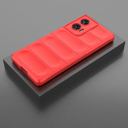 For Motorola Edge 50 Fusion 5G Global Magic Shield TPU + Flannel Phone Case(Red)