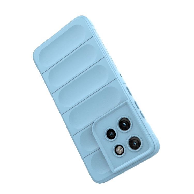 For Motorola Edge 50 Neo Magic Shield TPU + Flannel Phone Case(Dark Blue)