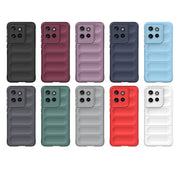 For Motorola Edge 50 Neo Magic Shield TPU + Flannel Phone Case(Dark Blue)