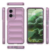 For Motorola Moto G35 5G Global Magic Shield TPU + Flannel Phone Case(Purple)