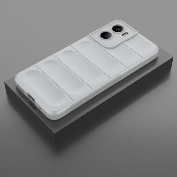 For Motorola Moto G05 4G / E15 Magic Shield TPU + Flannel Phone Case(Grey)