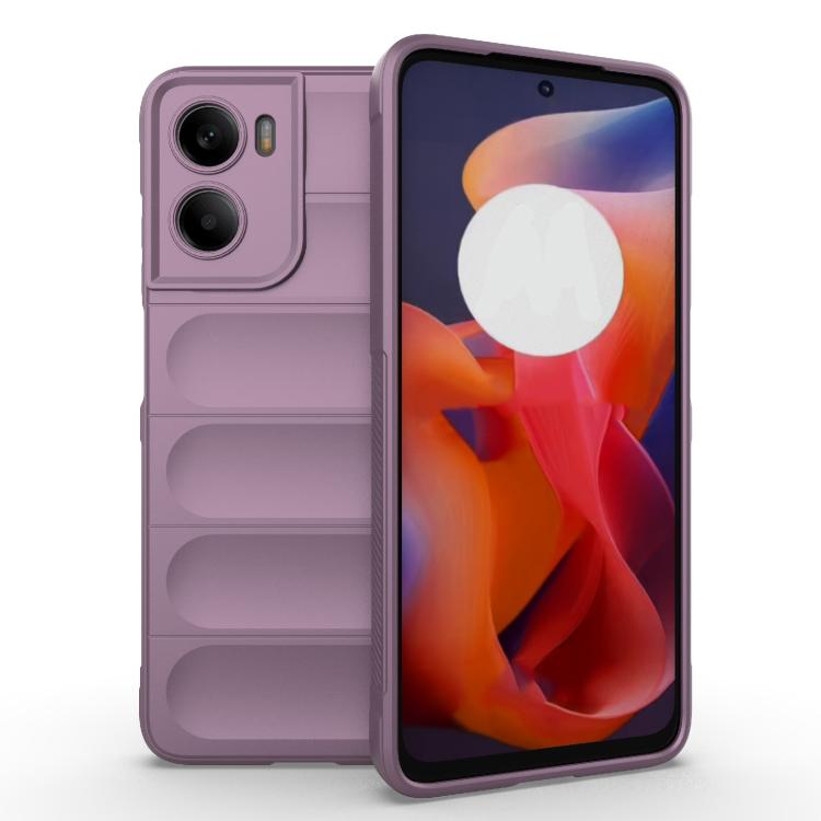 For Motorola Moto G05 4G / E15 Magic Shield TPU + Flannel Phone Case(Purple)