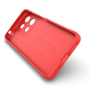 For Motorola Moto G15 4G Global Magic Shield TPU + Flannel Phone Case(Red)