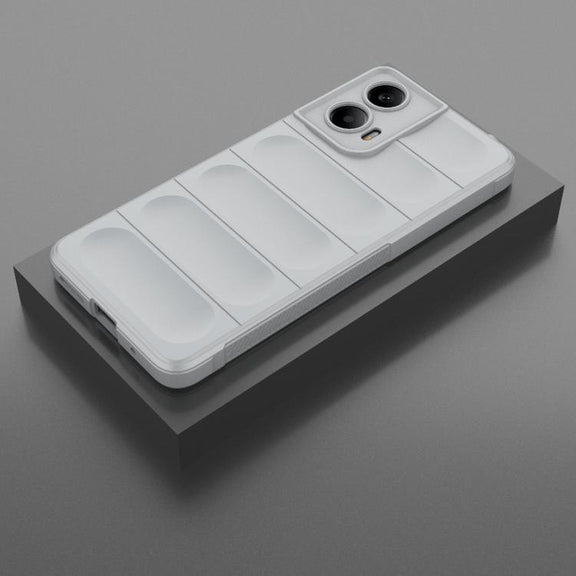 For Motorola Moto G24 4G Global Magic Shield TPU + Flannel Phone Case(Grey)