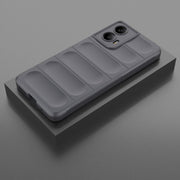 For Motorola Moto G24 4G Global Magic Shield TPU + Flannel Phone Case(Dark Grey)