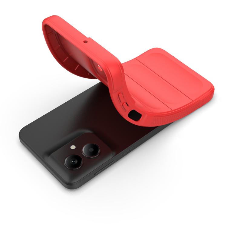 For Motorola Moto G55 5G Global Magic Shield TPU + Flannel Phone Case(Red)