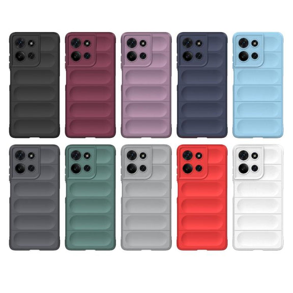 For Motorola Moto G75 5G Global Magic Shield TPU + Flannel Phone Case(Black)