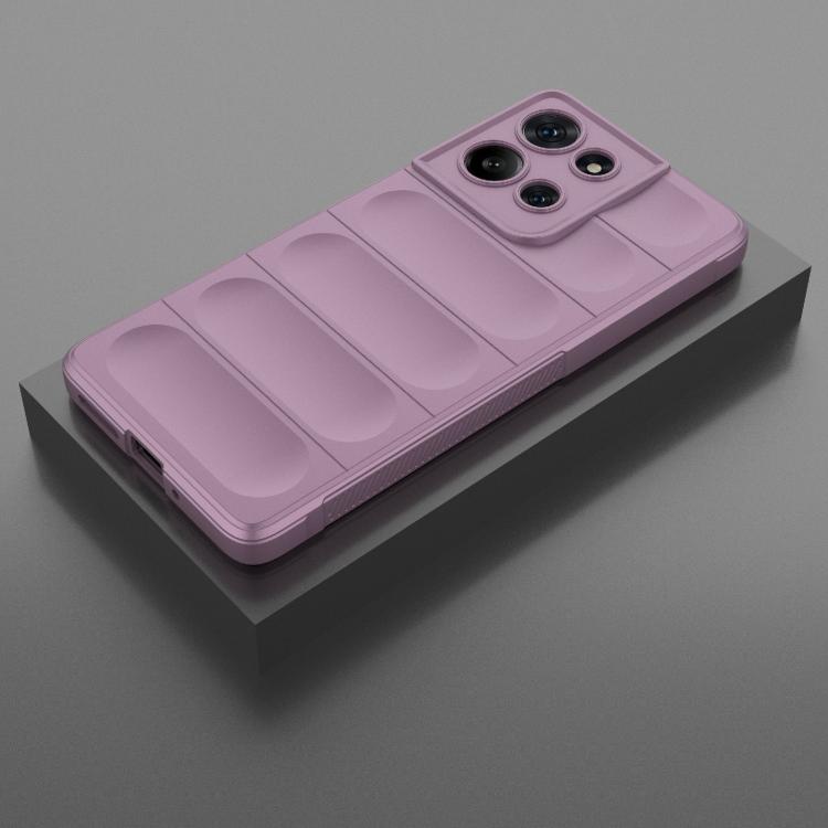 For Motorola Moto G75 5G Global Magic Shield TPU + Flannel Phone Case(Purple)
