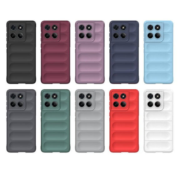 For Motorola Edge 60 Fusion 5G Global Magic Shield TPU + Flannel Phone Case(Black)