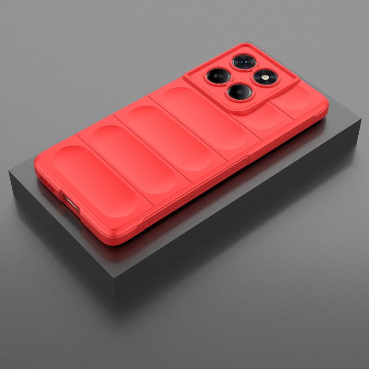 For Motorola Edge 60 Fusion 5G Global Magic Shield TPU + Flannel Phone Case(Red)