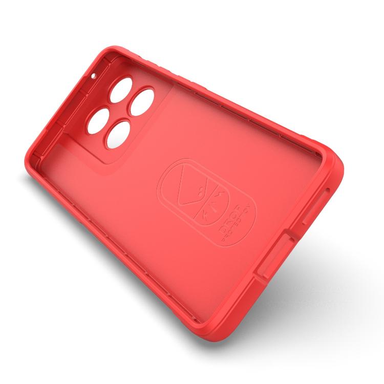 For Motorola Edge 60 Fusion 5G Global Magic Shield TPU + Flannel Phone Case(Red)