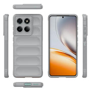 For Motorola Edge 60 Fusion 5G Global Magic Shield TPU + Flannel Phone Case(Grey)