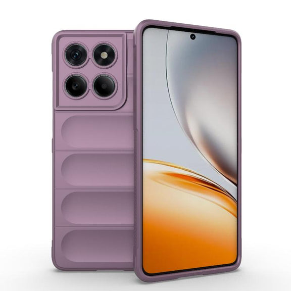 For Motorola Edge 60 Fusion 5G Global Magic Shield TPU + Flannel Phone Case(Purple)