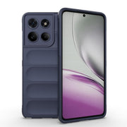 For Motorola Edge 60 Stylus 5G Global Magic Shield TPU + Flannel Phone Case(Dark Blue)