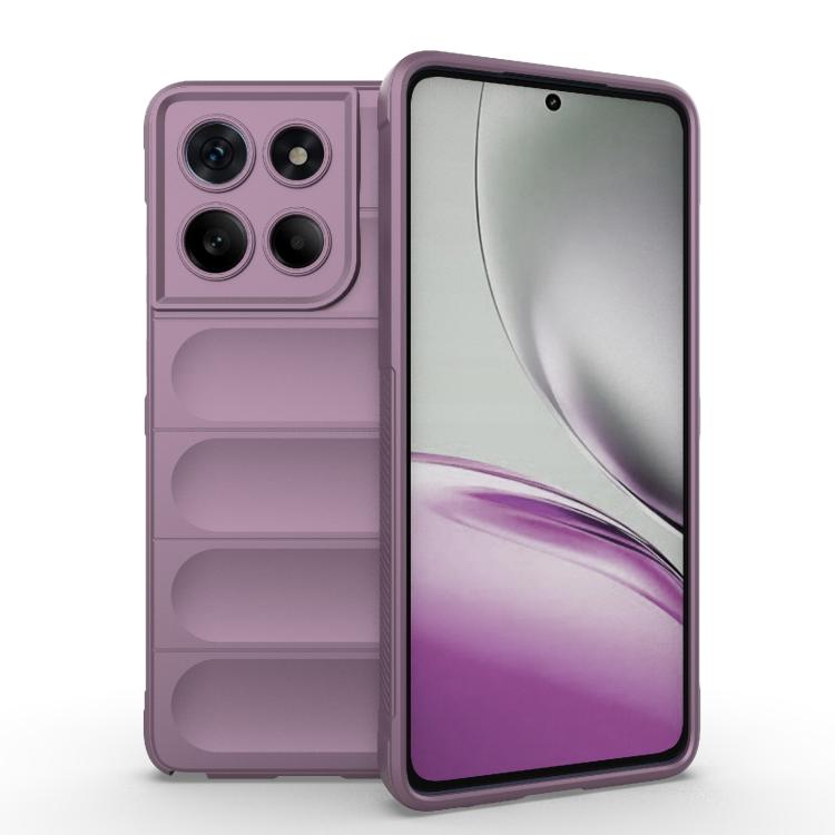 For Motorola Edge 60 Stylus 5G Global Magic Shield TPU + Flannel Phone Case(Purple)