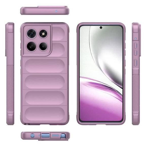 For Motorola Edge 60 Stylus 5G Global Magic Shield TPU + Flannel Phone Case(Purple)