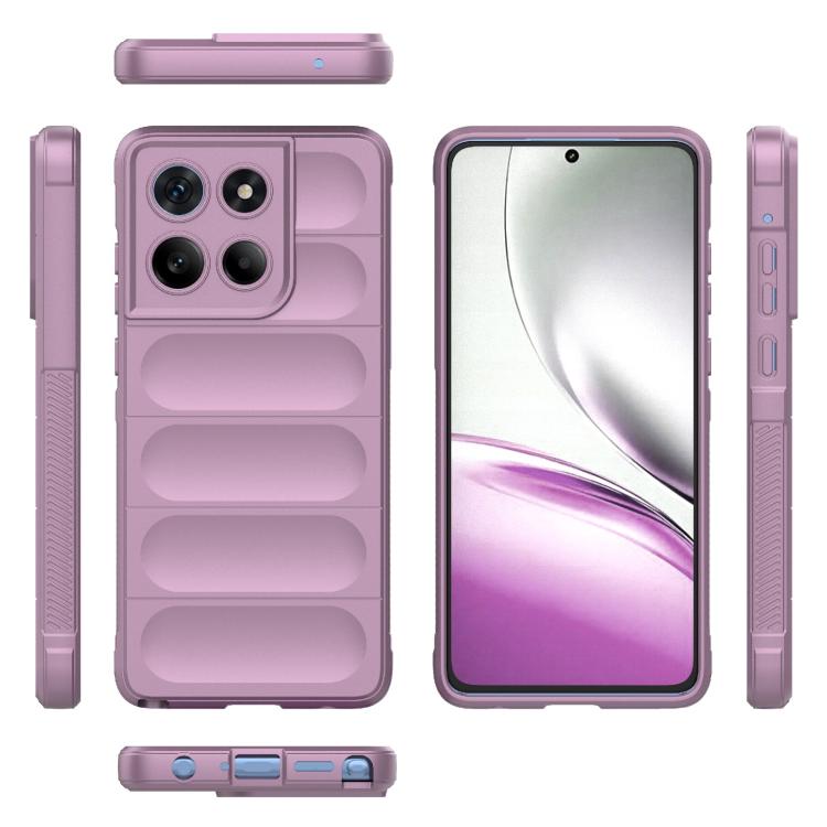 For Motorola Edge 60 Stylus 5G Global Magic Shield TPU + Flannel Phone Case(Purple)
