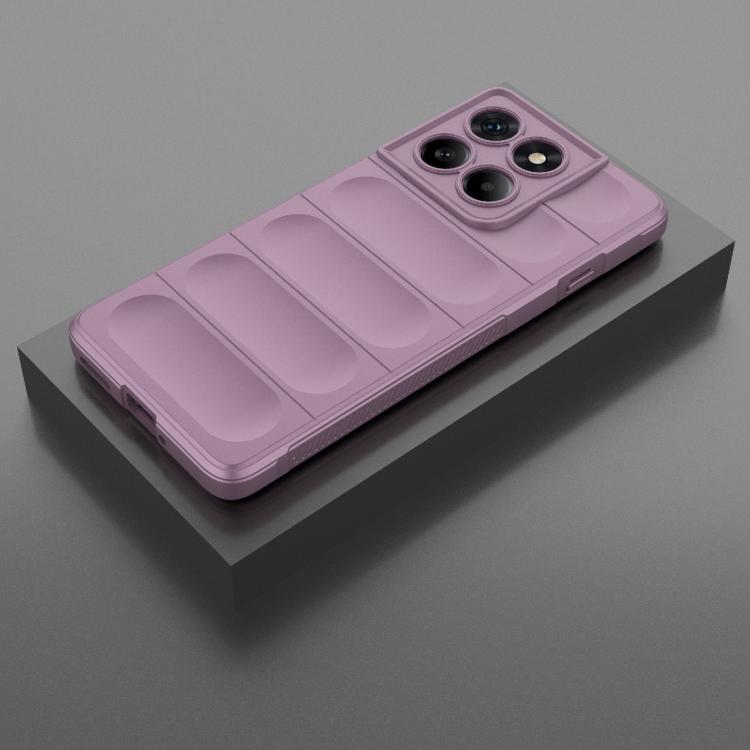 For Motorola Edge 60 Pro 5G Magic Shield TPU + Flannel Phone Case(Purple)