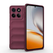 For Motorola Edge 60 Pro 5G Magic Shield TPU + Flannel Phone Case(Wine Red)
