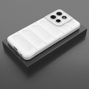 For Motorola Moto G56 5G Magic Shield TPU + Flannel Phone Case(White)