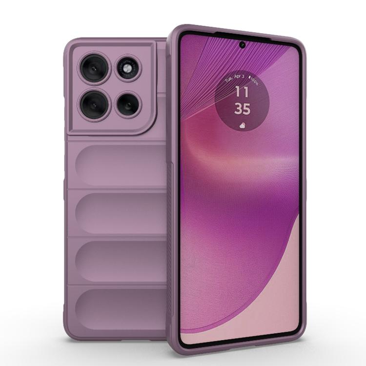 For Motorola Moto G86 5G Magic Shield TPU + Flannel Phone Case(Purple)