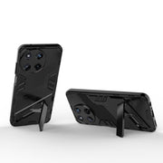 For Realme 11 4G Global Punk Armor 2 in 1 PC + TPU Phone Case with Holder(Black)