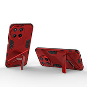 For Realme 11 4G Global Punk Armor 2 in 1 PC + TPU Phone Case with Holder(Red)