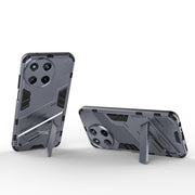 For Realme 11 4G Global Punk Armor 2 in 1 PC + TPU Phone Case with Holder(Grey)