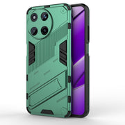 For Realme 11 4G Global Punk Armor 2 in 1 PC + TPU Phone Case with Holder(Green)