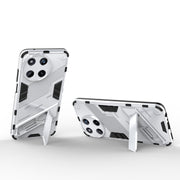For Realme 11 4G Global Punk Armor 2 in 1 PC + TPU Phone Case with Holder(White)