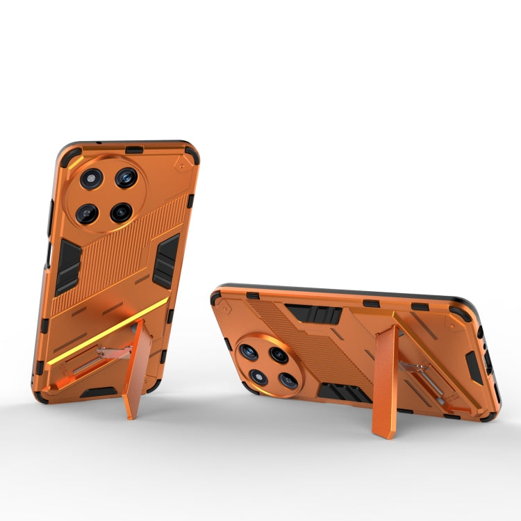 For Realme 11 4G Global Punk Armor 2 in 1 PC + TPU Phone Case with Holder(Orange)